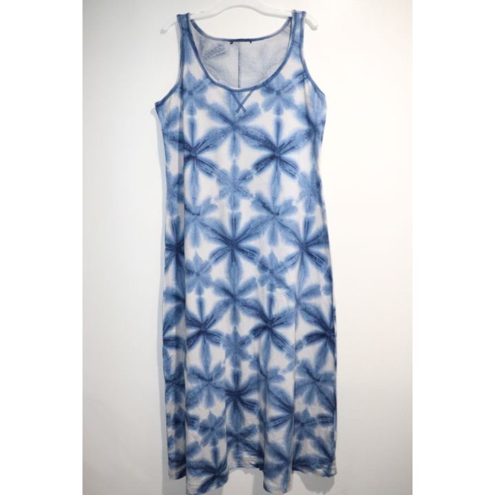 Blue and White Maxi Dress